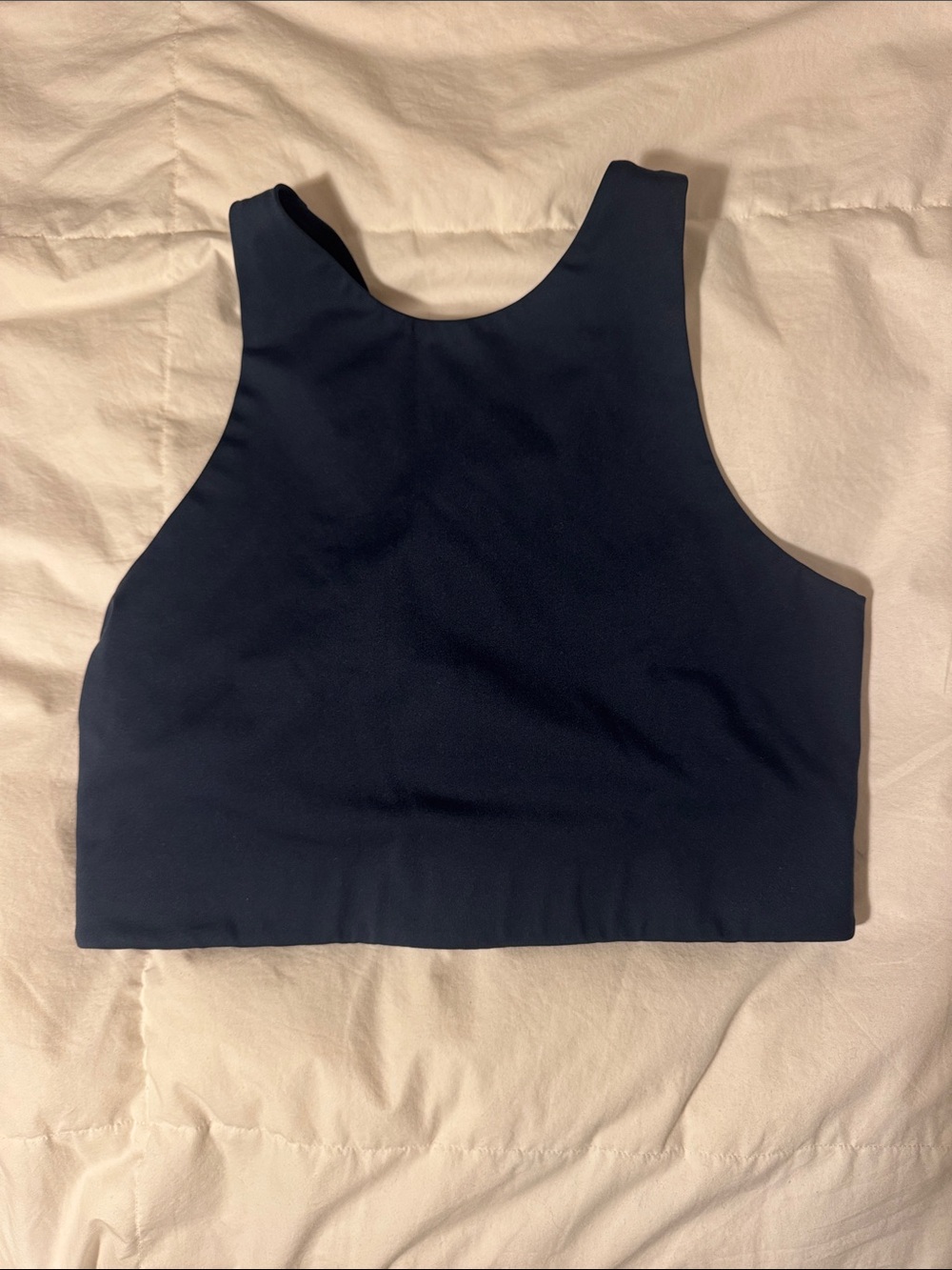 Girlfriend Collective Women’s High-Neck Crop Tank Top - Navy